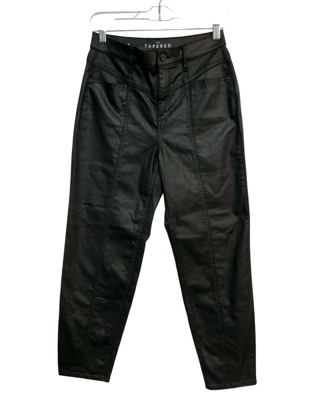 White House Black Market The Tapered Extra High Rise Coated Pants Size 2